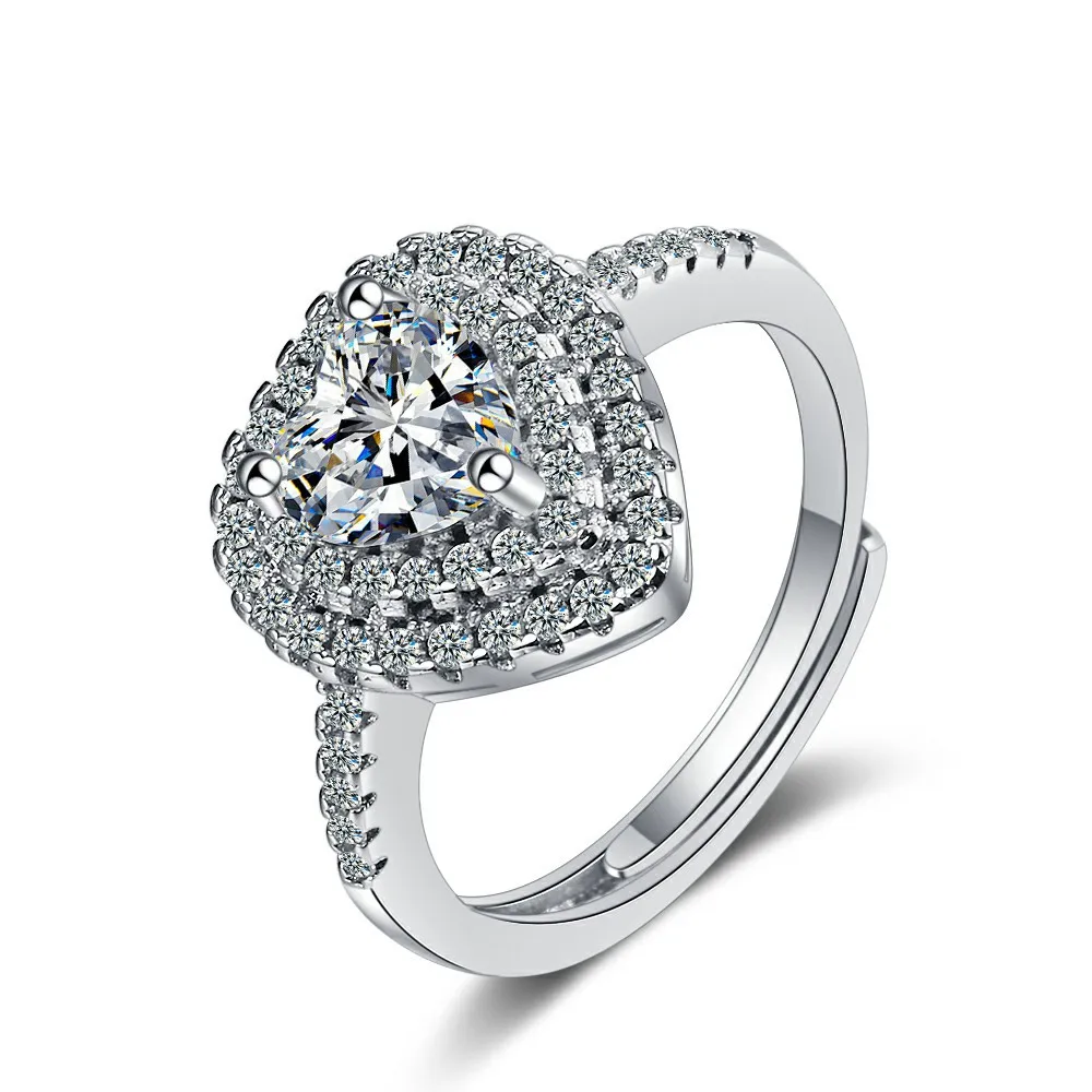 Heart Shape Lovely Wedding Ring In 925 Sterling Silver With Rhodium Plated CZ Engagement Women Rings
Heart Shape Lovely Wedding Ring In 925 Sterling Silver With Rhodium Plated CZ Engagement Women Rings