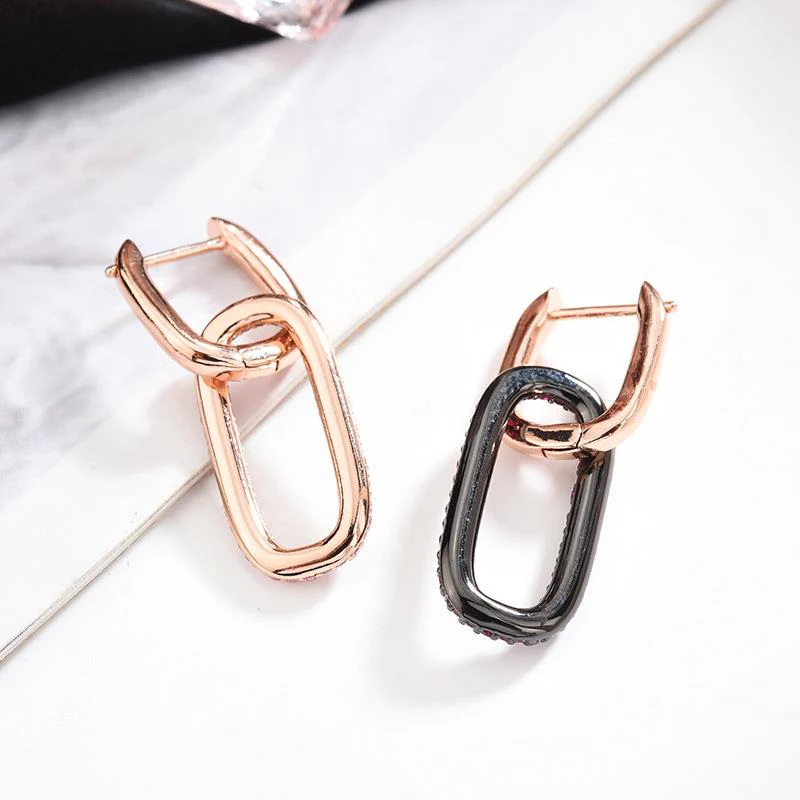 Copper girl women jewelry geometric rectangle hoop gold pleated zircon single earring Dylam jewelry
Copper girl women jewelry geometric rectangle hoop gold pleated zircon single earring Dylam jewelry
