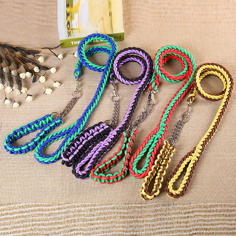 Chinber Wholesale Multi Color Heavy Duty Nylon Braided Rope Dog Leash And Collar, 13 colors in stock, can be customized
Chinber Wholesale Multi Color Heavy Duty Nylon Braided Rope Dog Leash And Collar, 13 colors in stock, can be customized