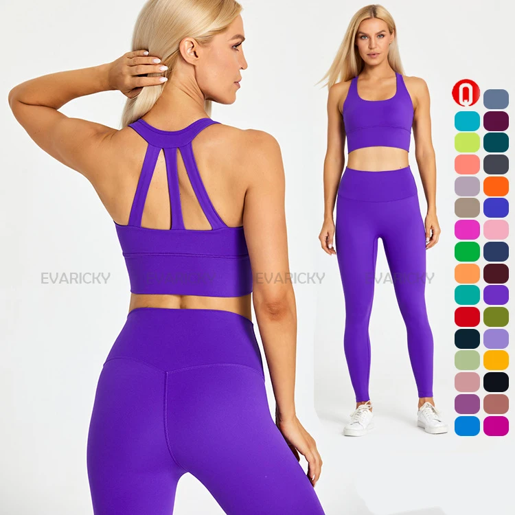 WOMEN 2 PIECE SET hollow back halter strap design women top yoga bra leggins women fitness workout activewear set
WOMEN 2 PIECE SET hollow back halter strap design women top yoga bra leggins women fitness workout activewear set