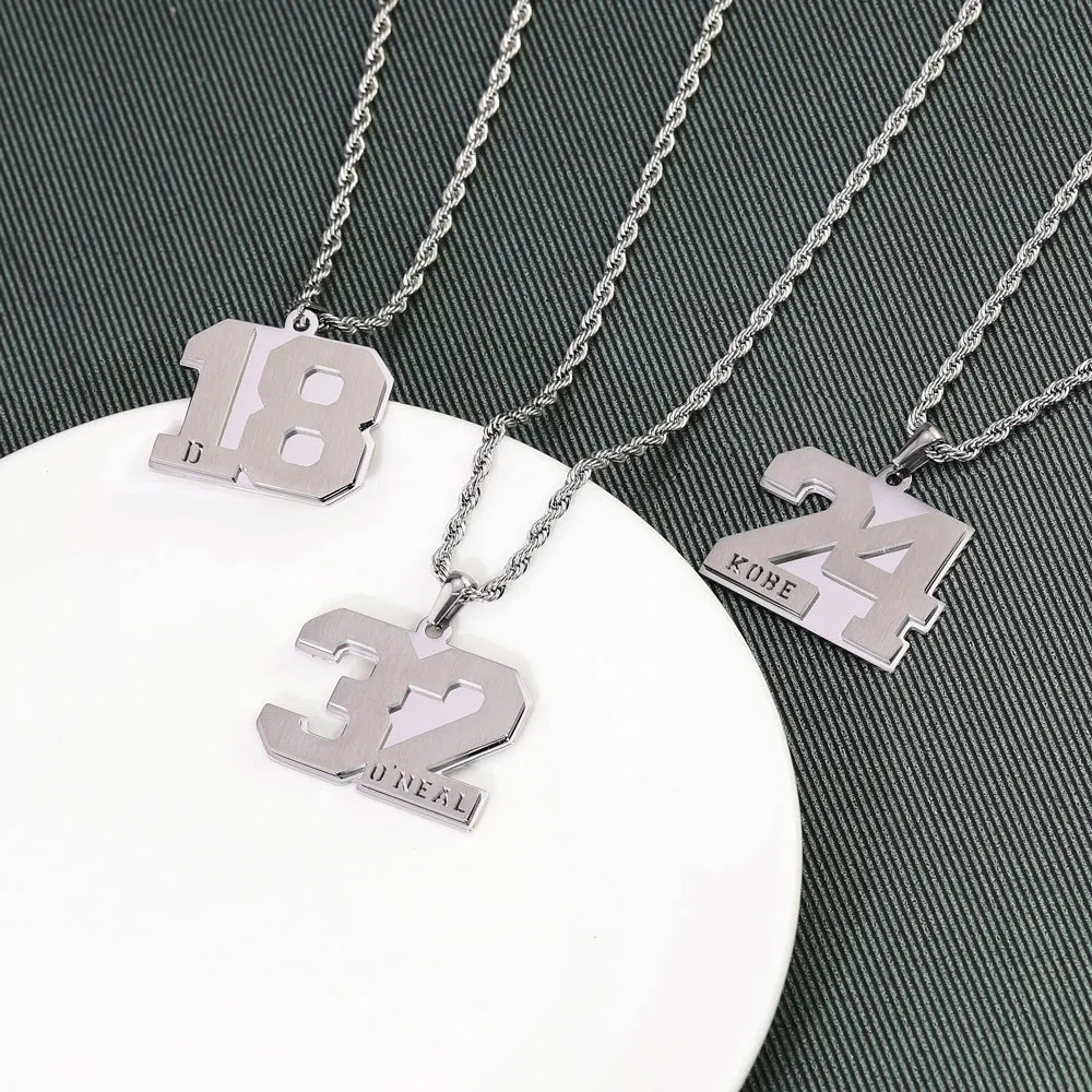 DUOYING Personalized Sports Number Necklace Baseball Football Basketball Player Custom Name Lucky Number Necklace
DUOYING Personalized Sports Number Necklace Baseball Football Basketball Player Custom Name Lucky Number Necklace