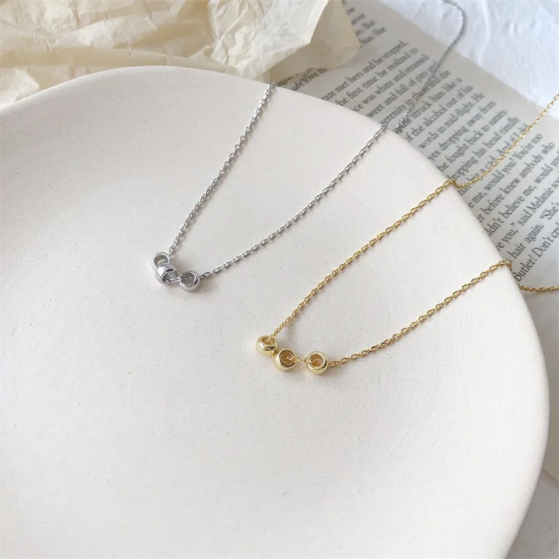 JUHU Bag Gold Three Rings High-grade Necklace Female Korean Minority Simple And Generous Personality Net Red Lock Necklace
JUHU Bag Gold Three Rings High-grade Necklace Female Korean Minority Simple And Generous Personality Net Red Lock Necklace