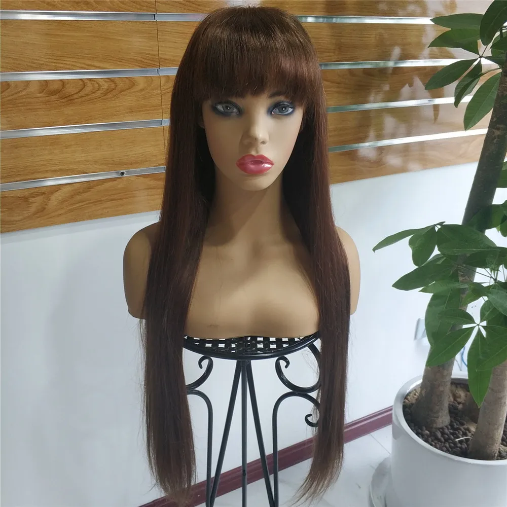 Wholesale Brown Color Straight 130% 150% 180% Density With Bang Human Hair Lace Front Full Lace Wig
Wholesale Brown Color Straight 130% 150% 180% Density With Bang Human Hair Lace Front Full Lace Wig