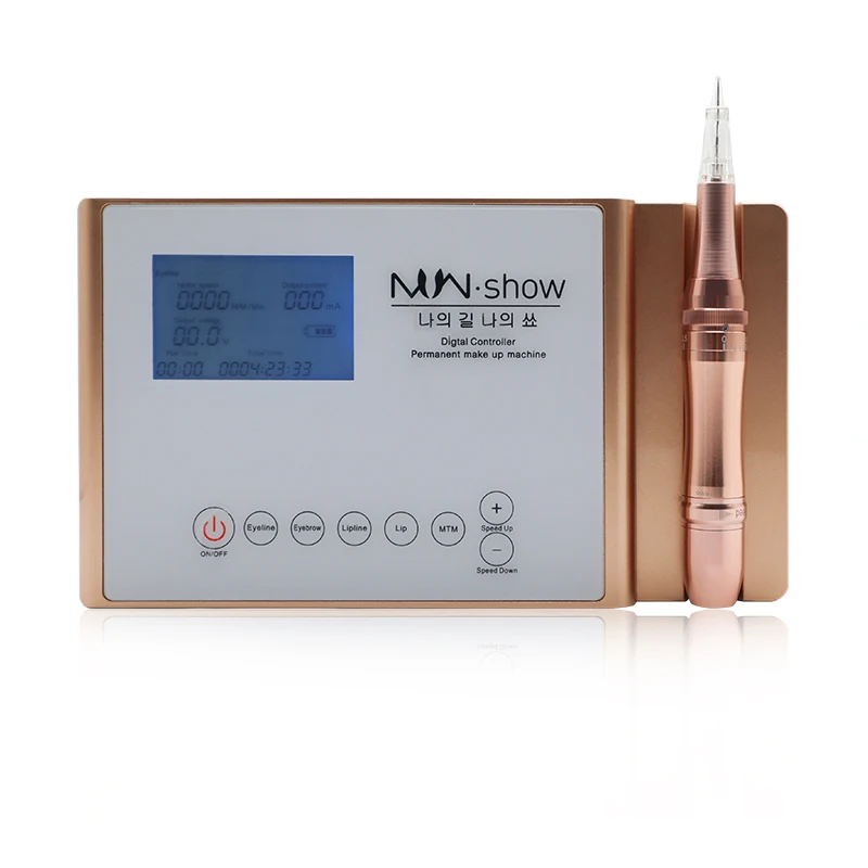 Rechargeable Digital Control Panel Hollow Cup Motor PMU Microblading Permanent Makeup Machine, Gold
Rechargeable Digital Control Panel Hollow Cup Motor PMU Microblading Permanent Makeup Machine, Gold