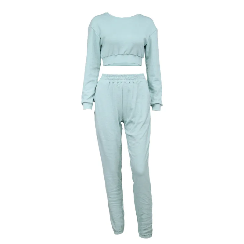 Women's Casual Long-sleeved Short Top Trousers Two-piece Sweater Suit Women Autumn And Winter
Women's Casual Long-sleeved Short Top Trousers Two-piece Sweater Suit Women Autumn And Winter