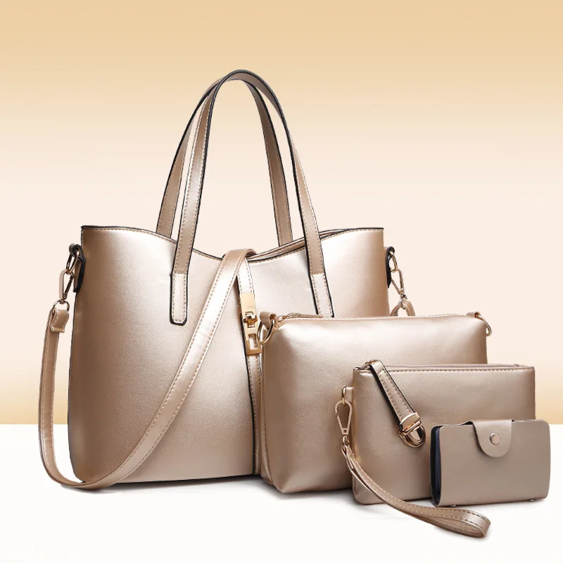 Wholesale price ladies large capacity women hand bags purses 4pcs set trendy handbag women bags handbag ladies tote bag set, Black,winered,gold,darkblue
Wholesale price ladies large capacity women hand bags purses 4pcs set trendy handbag women bags handbag ladies tote bag set, Black,winered,gold,darkblue