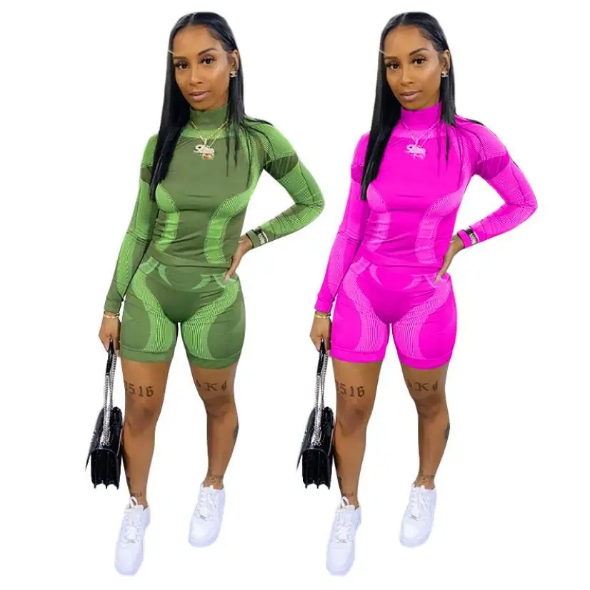 Ready to Ship Women Trendy Long Sleeve Workout Outfits Ladies T Shirt & Short Set Womens Gym Shorts Sets, Fluorescent green
Ready to Ship Women Trendy Long Sleeve Workout Outfits Ladies T Shirt & Short Set Womens Gym Shorts Sets, Fluorescent green