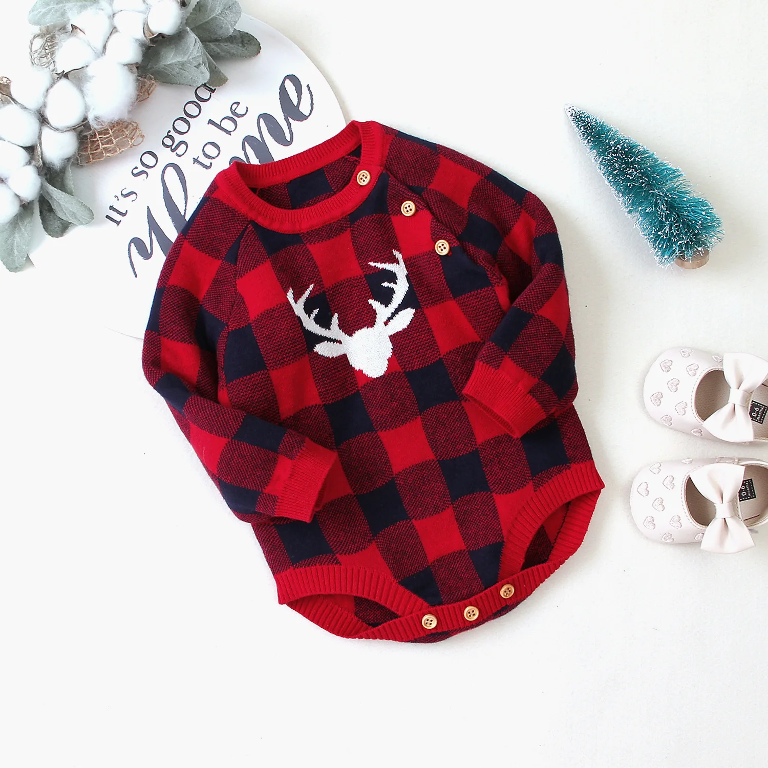 21Children's clothing Europe and the United States Christmas knitted sweater cute jumpsuit triangle romper Elk boy and girl suit
21Children's clothing Europe and the United States Christmas knitted sweater cute jumpsuit triangle romper Elk boy and girl suit