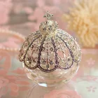 Clear Glass Jewelry Box For Engagement Modern Jewelry Wedding Rings