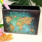 Leather Pen Holder Bulk New Arrivals Factory Direct Bulk Price Fancy Office Large Deep Durable Leather Pen Holder
