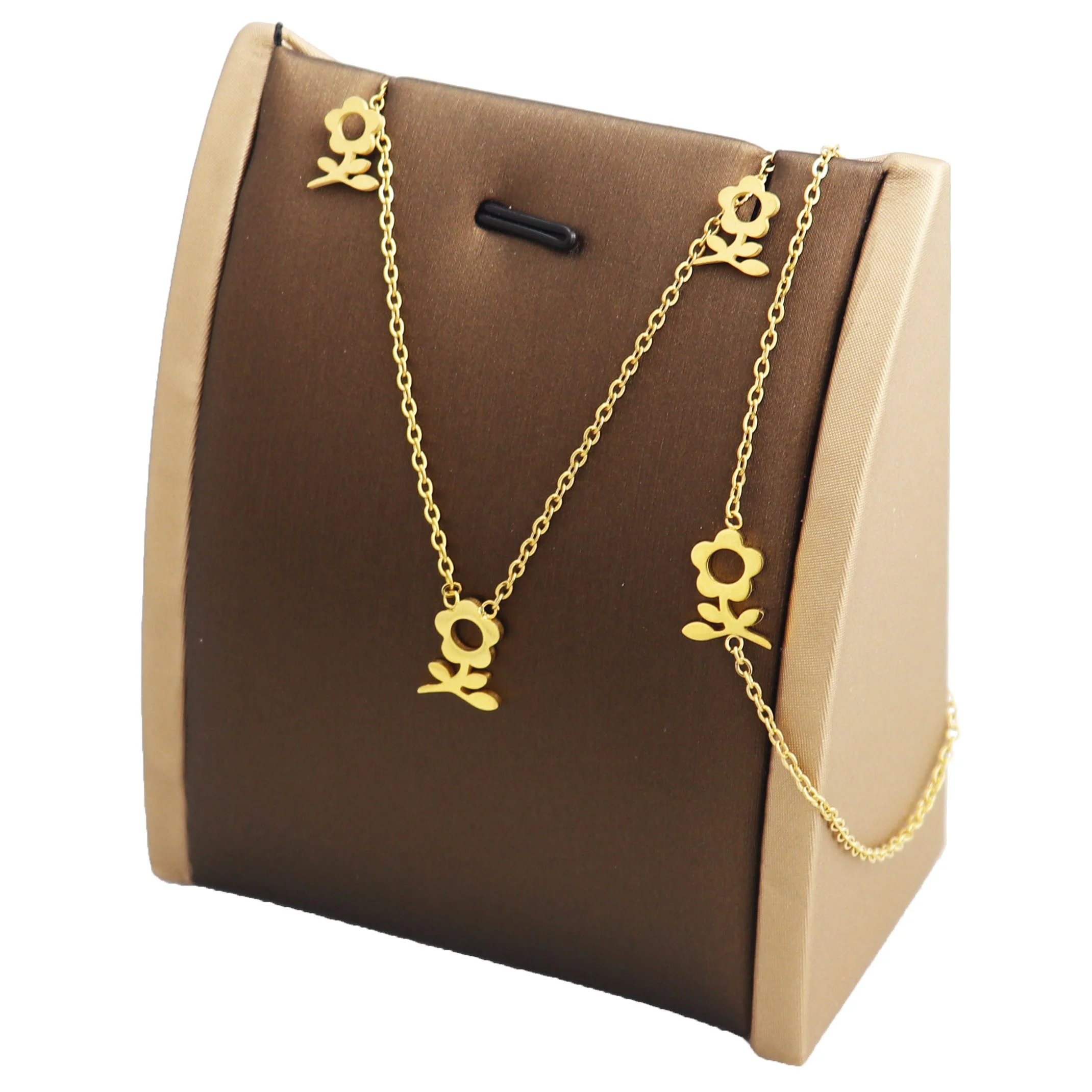 Fashion simple cute flower stainless steel jewelry necklace and earring jewelry women girl set plated gold jewelry set SN-S0027
Fashion simple cute flower stainless steel jewelry necklace and earring jewelry women girl set plated gold jewelry set SN-S0027