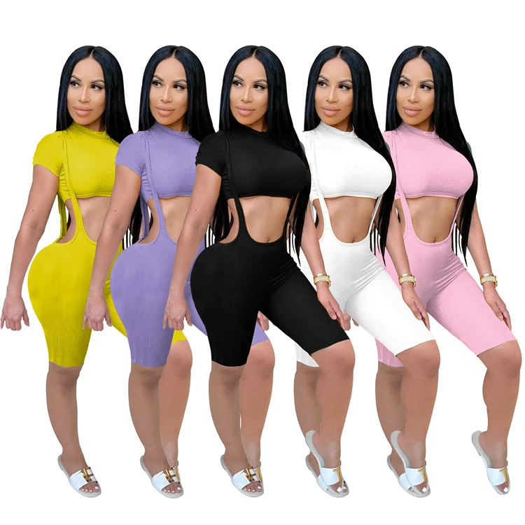 DUODUOCOLOR 2021 fashion summer stretch tight two piece set short sleeve dew waist pure color tights suit D97392
DUODUOCOLOR 2021 fashion summer stretch tight two piece set short sleeve dew waist pure color tights suit D97392
