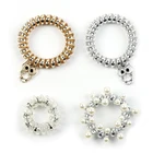 Custom New Design Rings Crown Shaped Ponytail Hair Ornament Tele Wire Solid Colors Elastic Hair Ties
