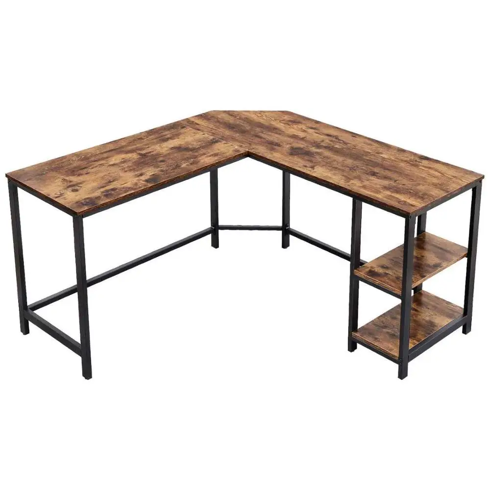 Vasagle Industrial L Shaped Writing Workstation Corner Study Desk