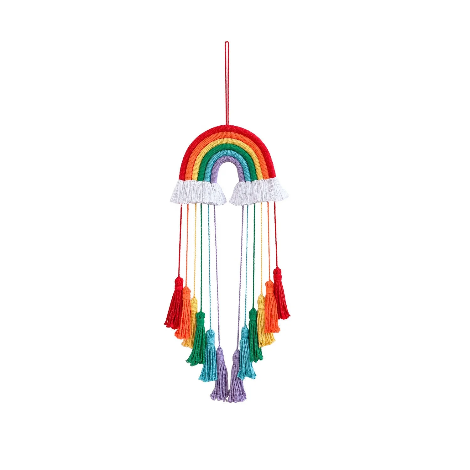 Macrame Rainbow Wall Hanging Handmade Rope Woven Tassel Wall Art for Boho Home Decor Party Supplies, As photo showing
Macrame Rainbow Wall Hanging Handmade Rope Woven Tassel Wall Art for Boho Home Decor Party Supplies, As photo showing