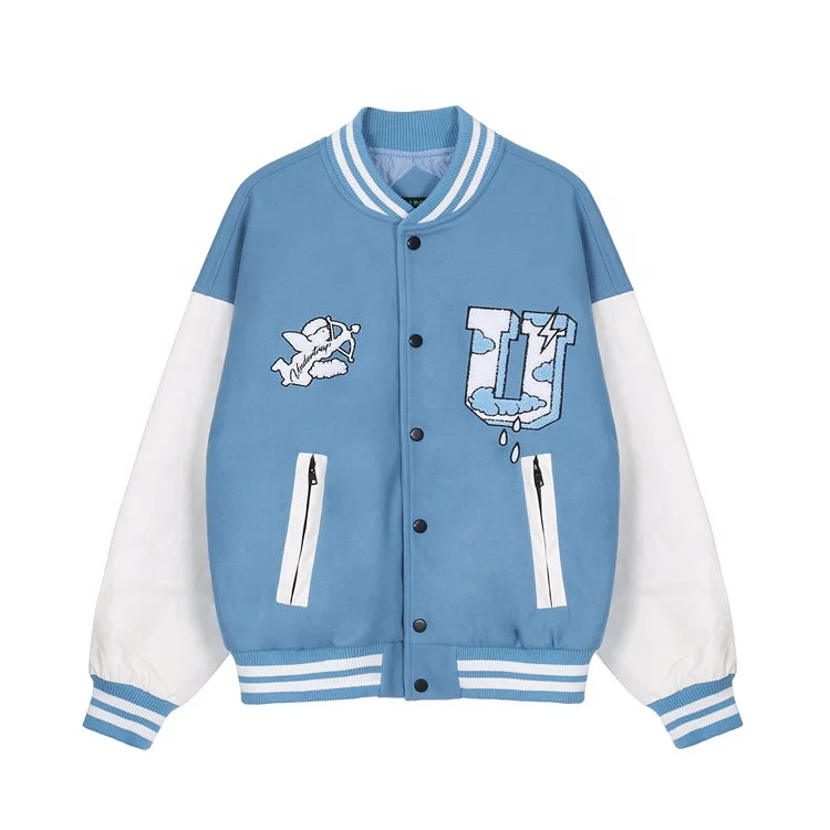 Heart Embroidery Baseball Jacket Mens Streetwear Loose Contrast Paneled Jackets Autumn Casual Letterman Jacket Men
Heart Embroidery Baseball Jacket Mens Streetwear Loose Contrast Paneled Jackets Autumn Casual Letterman Jacket Men