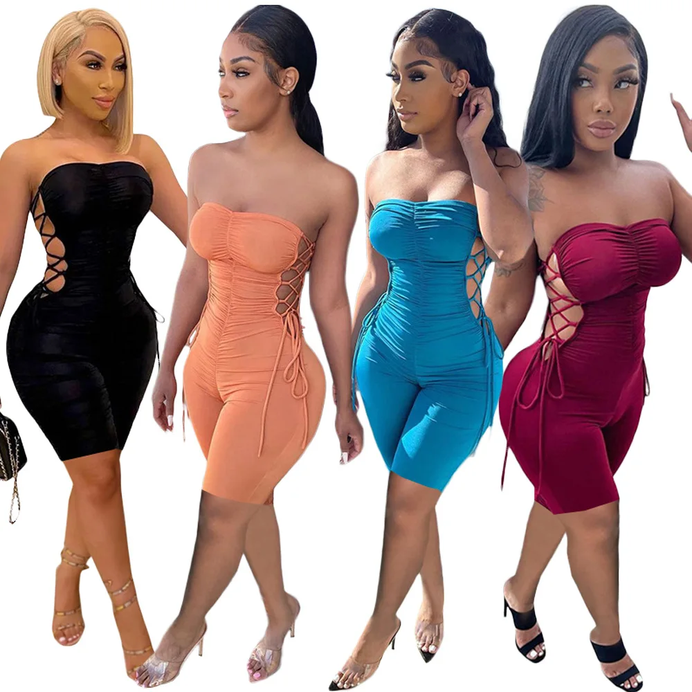 Summer Jumpsuit 2021 Bodysuit Strapless Off Shoulder Jumpsuit Shorts One Piece Bandage Laced Up Jumpsuit Romper Shorts
Summer Jumpsuit 2021 Bodysuit Strapless Off Shoulder Jumpsuit Shorts One Piece Bandage Laced Up Jumpsuit Romper Shorts