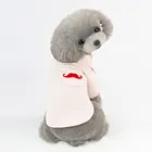 Two Pieces Wholesale Spring and Summer Pet Dog Moustache Shirt Clothes