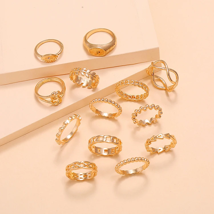 Vintage 13 Pieces Ring Set Personality Women's Ring Set Devil Eye Ring Set for Women Finger
Vintage 13 Pieces Ring Set Personality Women's Ring Set Devil Eye Ring Set for Women Finger