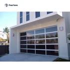 Remote Automate Overhead Full View 3 Panel Rolling Sectional Garage Glass Door Aluminium Extrusion Price