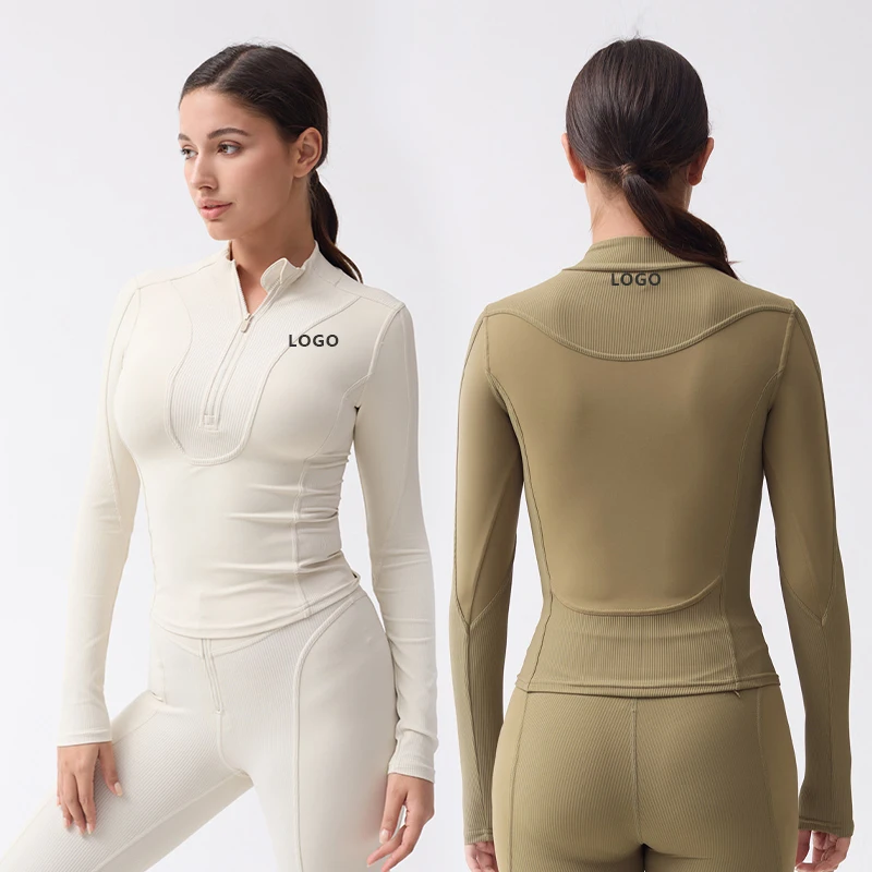 XW-9058 New Long Sleeve Sweatshirts Gym Yoga Sport Running Jacket With Ribs Top Zipper Fit Fitness Soft Nylon Women's Jackets
XW-9058 New Long Sleeve Sweatshirts Gym Yoga Sport Running Jacket With Ribs Top Zipper Fit Fitness Soft Nylon Women's Jackets