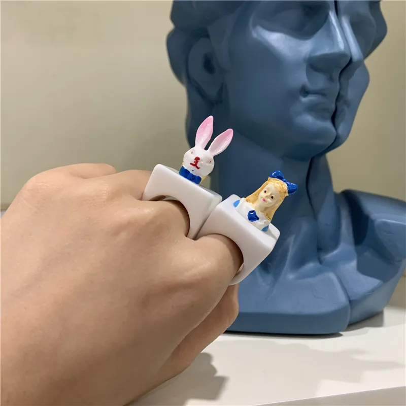 JUHU 2021 Summer newest Cute cartoon fun new strange little girl rabbit ring resin acrylic resin index finger ring, Colorful
JUHU 2021 Summer newest Cute cartoon fun new strange little girl rabbit ring resin acrylic resin index finger ring, Colorful