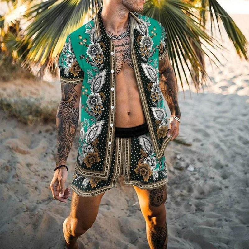2021 Summer Custom Cardigan Shirt Men Sets Two Piece Beach Suit Printed Shirts Pants Sets Short Sets For Men
2021 Summer Custom Cardigan Shirt Men Sets Two Piece Beach Suit Printed Shirts Pants Sets Short Sets For Men