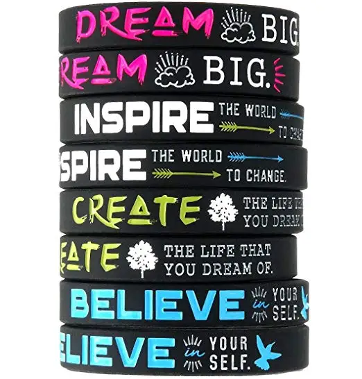 Wholesale Custom Fashion Silicone Wristbands Personalized Stretch Letter Embossed Bracelet
Wholesale Custom Fashion Silicone Wristbands Personalized Stretch Letter Embossed Bracelet