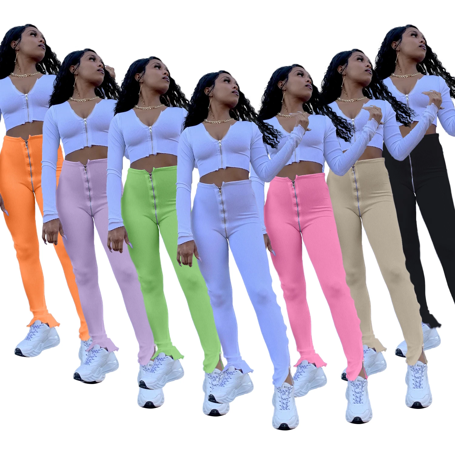 BNA3190 hot sale women clothing tight zipper high waist slit bell bottoms sports casual ladies pants, Picture
BNA3190 hot sale women clothing tight zipper high waist slit bell bottoms sports casual ladies pants, Picture