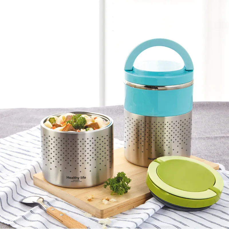 Vacuum 304 stainless steel lunch box insulation lunch box double layer portable lunch box for student
Vacuum 304 stainless steel lunch box insulation lunch box double layer portable lunch box for student