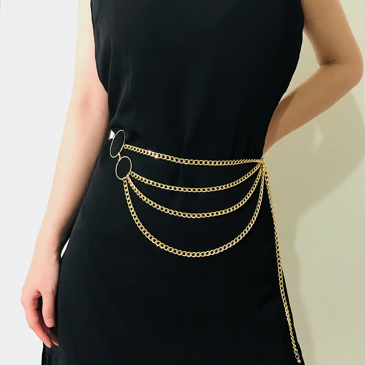 European Style Sexy Multilayer Metal Texture Tassel Body Chain Round Charms Geometry Tassel Waist Chain For Women, Gold silver
European Style Sexy Multilayer Metal Texture Tassel Body Chain Round Charms Geometry Tassel Waist Chain For Women, Gold silver
