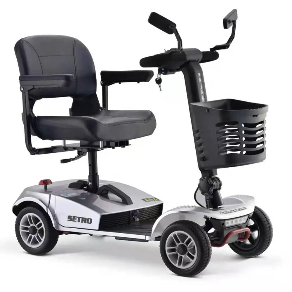 Handicap Discapacitados Folding Four-Wheel Electric Scooter For Old People With Front Basket
Handicap Discapacitados Folding Four-Wheel Electric Scooter For Old People With Front Basket