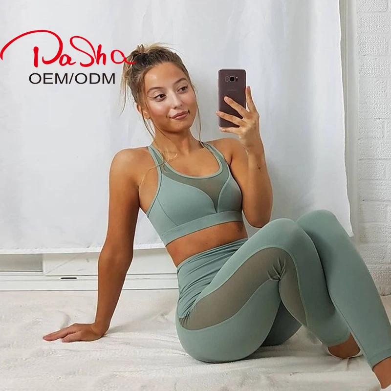 Pashasunshine 2021 New Mesh Women Gym Wear High Waist Elastic Fitness Two Pieces Yoga Set sportswear running leggngs yoga sets, 3 colors
Pashasunshine 2021 New Mesh Women Gym Wear High Waist Elastic Fitness Two Pieces Yoga Set sportswear running leggngs yoga sets, 3 colors