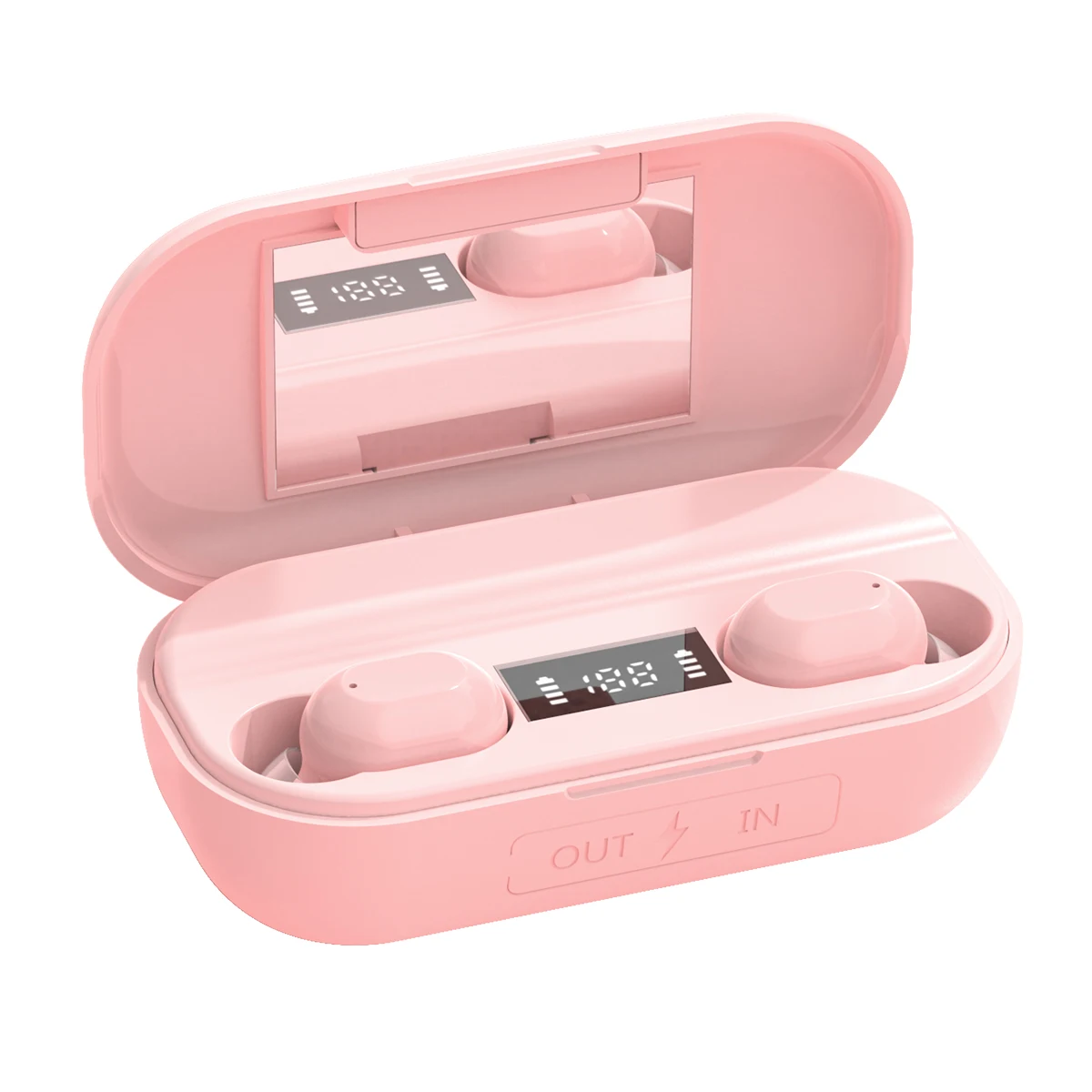 Pink Cute Women Lady Design 3 in 1 TWS Earphones Charging Box Mirror Wireless 9D Stereo Waterproof Earbuds with Microphone
Pink Cute Women Lady Design 3 in 1 TWS Earphones Charging Box Mirror Wireless 9D Stereo Waterproof Earbuds with Microphone