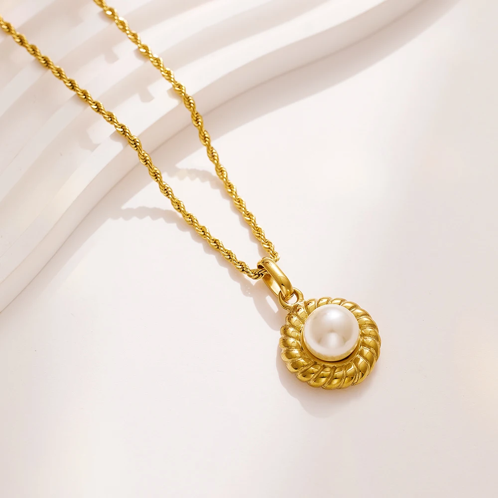 Pearl Necklace Wholesale Jewelry Personalized Custom Gold Large White 316l Stainless Steel Shell Pearl Necklace For Women
Pearl Necklace Wholesale Jewelry Personalized Custom Gold Large White 316l Stainless Steel Shell Pearl Necklace For Women