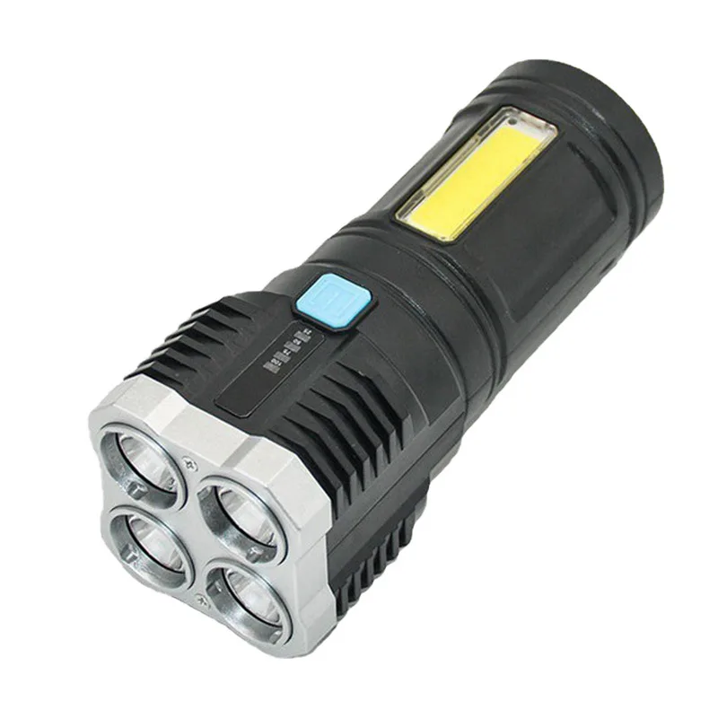 Quad-Core Bright LED Flashlight Strong Light USB Rechargeable Super Bright Special Forces Outdoor Multi-Functional Spotlight, Black
Quad-Core Bright LED Flashlight Strong Light USB Rechargeable Super Bright Special Forces Outdoor Multi-Functional Spotlight, Black