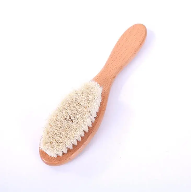 Custom Logo Baby Brush Goat Hair Bristle Massage Paddle Hair Brush Wooden Baby Hair Brush Set, Natural wood color
Custom Logo Baby Brush Goat Hair Bristle Massage Paddle Hair Brush Wooden Baby Hair Brush Set, Natural wood color