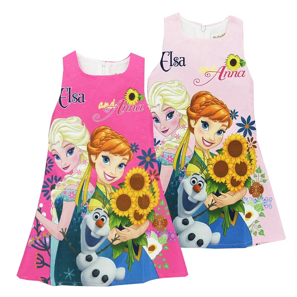 Fashion Cute Frozen Party Girls Kids Clothing cartoon Anna And Elsa Cartoon Sleeveless Dress
Fashion Cute Frozen Party Girls Kids Clothing cartoon Anna And Elsa Cartoon Sleeveless Dress