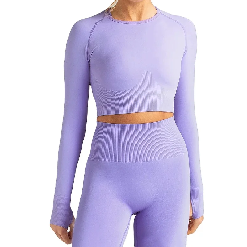 Yoga Set Knitted Seamless Long-Sleeved Trousers Yoga Suit Sports And Fitness Two-Piece Set Explosions Active Wear Set, As shown
Yoga Set Knitted Seamless Long-Sleeved Trousers Yoga Suit Sports And Fitness Two-Piece Set Explosions Active Wear Set, As shown