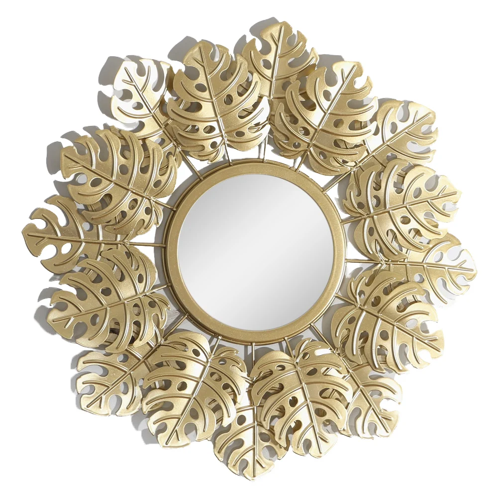 European Style Hanging Mirrors Decor Wall Round Decorative Mirror Golden Leaf Wall Makeup Mirror for Living Room Bedroom Office
European Style Hanging Mirrors Decor Wall Round Decorative Mirror Golden Leaf Wall Makeup Mirror for Living Room Bedroom Office