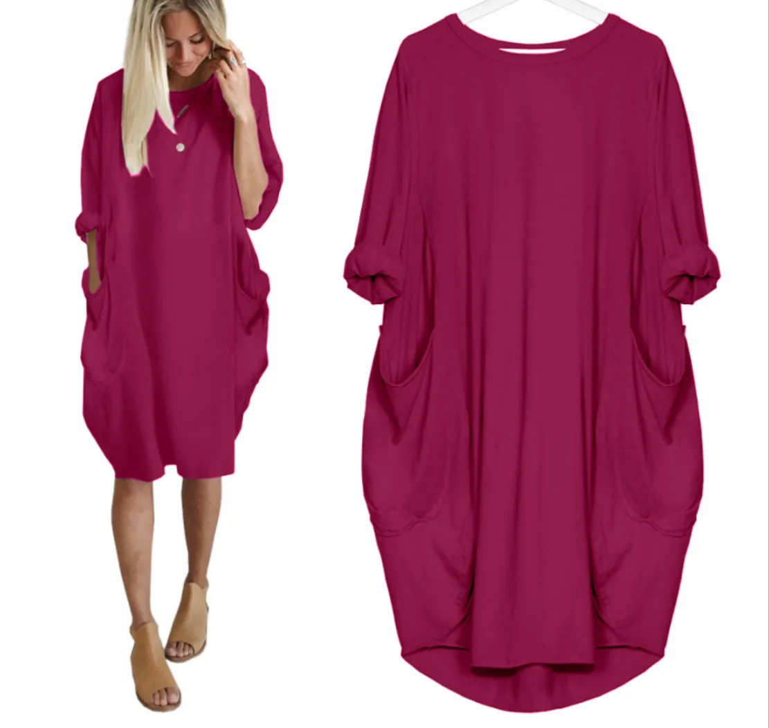 Summer dresses women clothes casual big size plus dress Women's T shirt Loose Long Tops Casual Oversized Baggy Long Sleeve dress, Orange, green, yellow, dark blue, blue, pink
Summer dresses women clothes casual big size plus dress Women's T shirt Loose Long Tops Casual Oversized Baggy Long Sleeve dress, Orange, green, yellow, dark blue, blue, pink