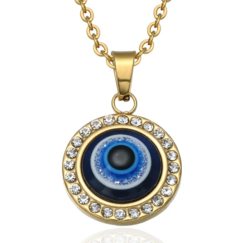 Popular Round Shape Stainless Steel Jewelry Blue Eye Bead Pendant Lucky Necklace
Popular Round Shape Stainless Steel Jewelry Blue Eye Bead Pendant Lucky Necklace