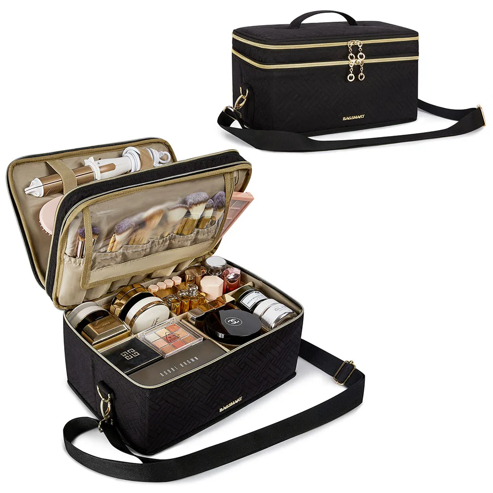 Bagsmart Large Capacity Double Layer Travel Size Toiletries Cosmetic Items Bag Travel Women Makeup Organizer Makeup Accessories
Bagsmart Large Capacity Double Layer Travel Size Toiletries Cosmetic Items Bag Travel Women Makeup Organizer Makeup Accessories