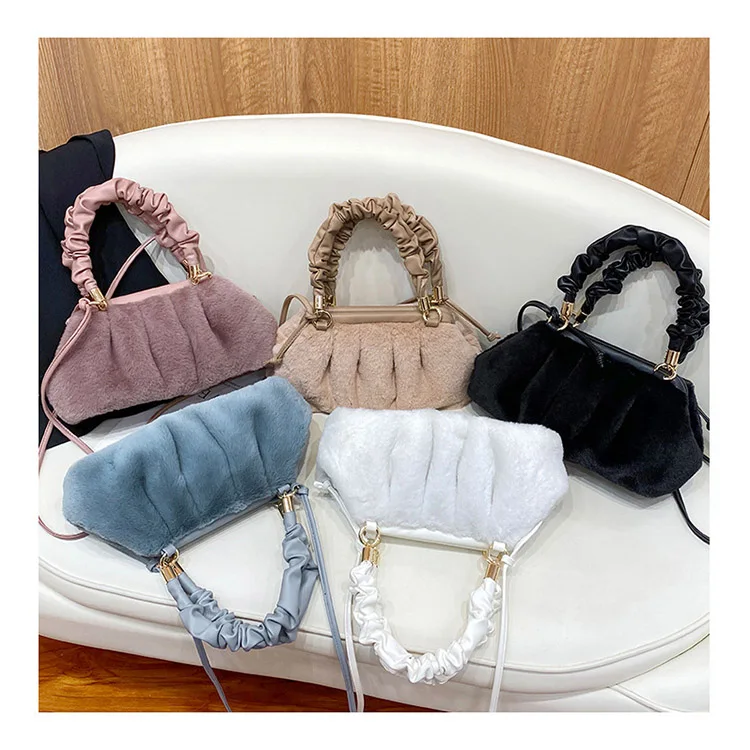 Fall Winter Faux Fur Handbags Trendy Ins Ruched Handle Shoulder Bag Women Pleated Crossbody Purse Dumplings Chic Messenger Bolsa
Fall Winter Faux Fur Handbags Trendy Ins Ruched Handle Shoulder Bag Women Pleated Crossbody Purse Dumplings Chic Messenger Bolsa