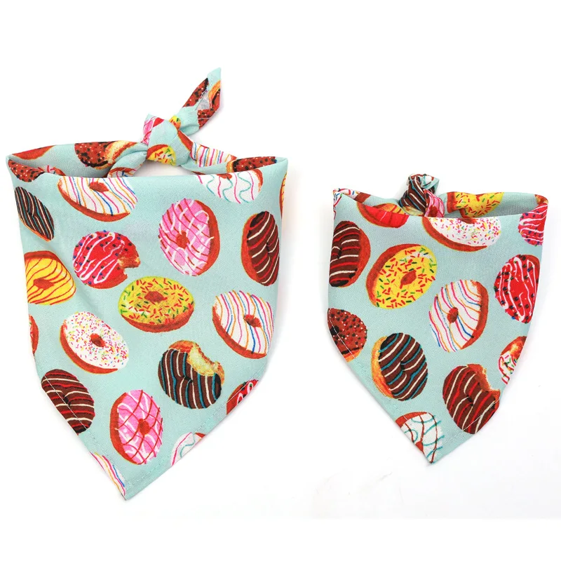 Bestselling Pet Cotton Bandanas with Colorful donut pattern pet saliva towel dog scarf small and medium dog scarf pet supplies
Bestselling Pet Cotton Bandanas with Colorful donut pattern pet saliva towel dog scarf small and medium dog scarf pet supplies