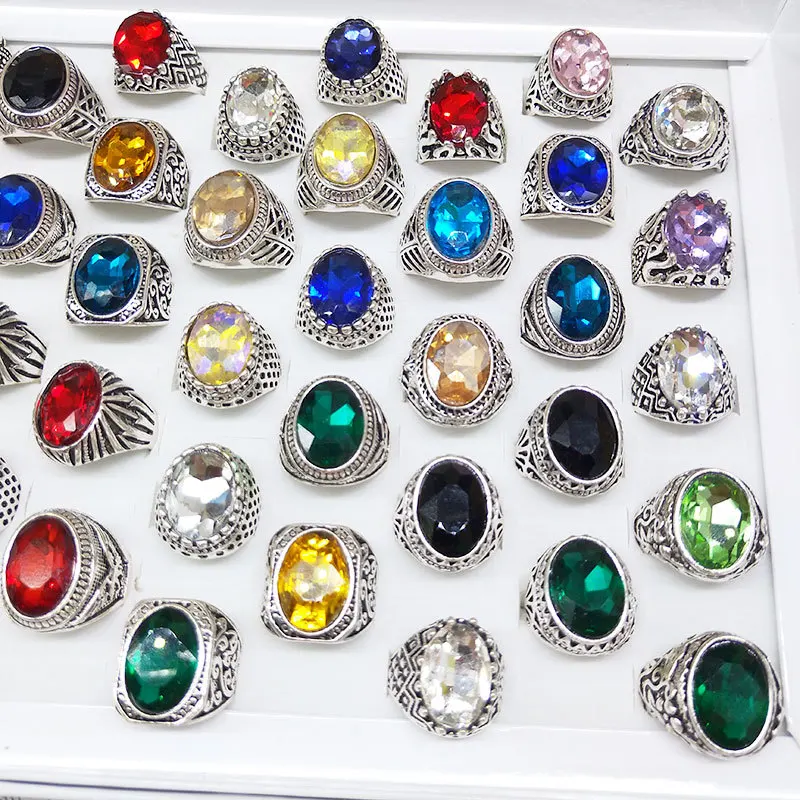 Europe and the United States atmosphere mixed crystal gemstone ring, fashion box accessories, Silver
Europe and the United States atmosphere mixed crystal gemstone ring, fashion box accessories, Silver