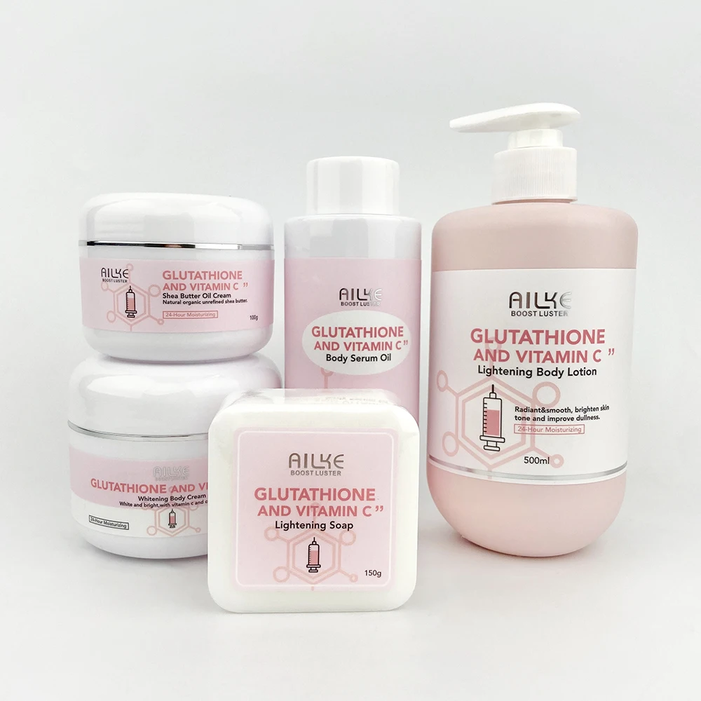 AILKE private label 24 hours moisturizing and whitening skin care set, lotion cream essential oil soap shea butter cream
AILKE private label 24 hours moisturizing and whitening skin care set, lotion cream essential oil soap shea butter cream