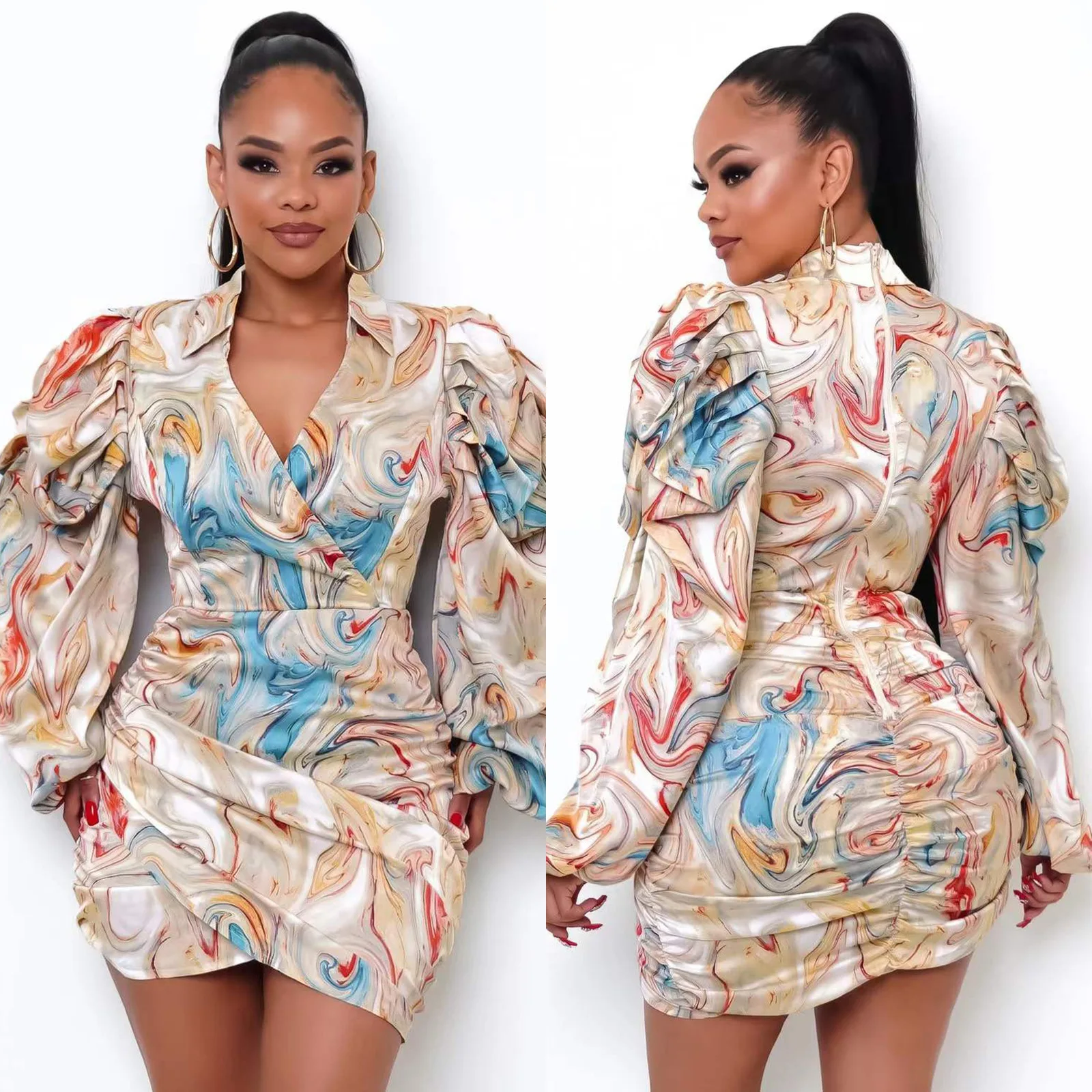 C0101TA61 New Arrival Discount Tie Dye Shirt Dress Puff Sleeve Bodycon Mini Women Dresses
C0101TA61 New Arrival Discount Tie Dye Shirt Dress Puff Sleeve Bodycon Mini Women Dresses