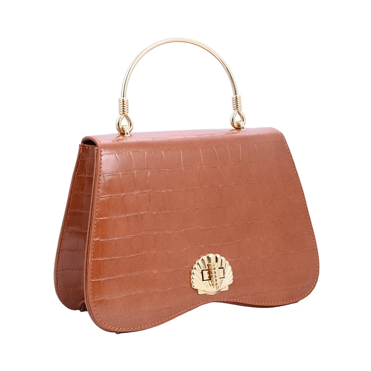 Large Capacity Solid Color Retro Shoulder Bag Metal Shell Buckle Vintage Handheld Bag, Nude brown
Large Capacity Solid Color Retro Shoulder Bag Metal Shell Buckle Vintage Handheld Bag, Nude brown
