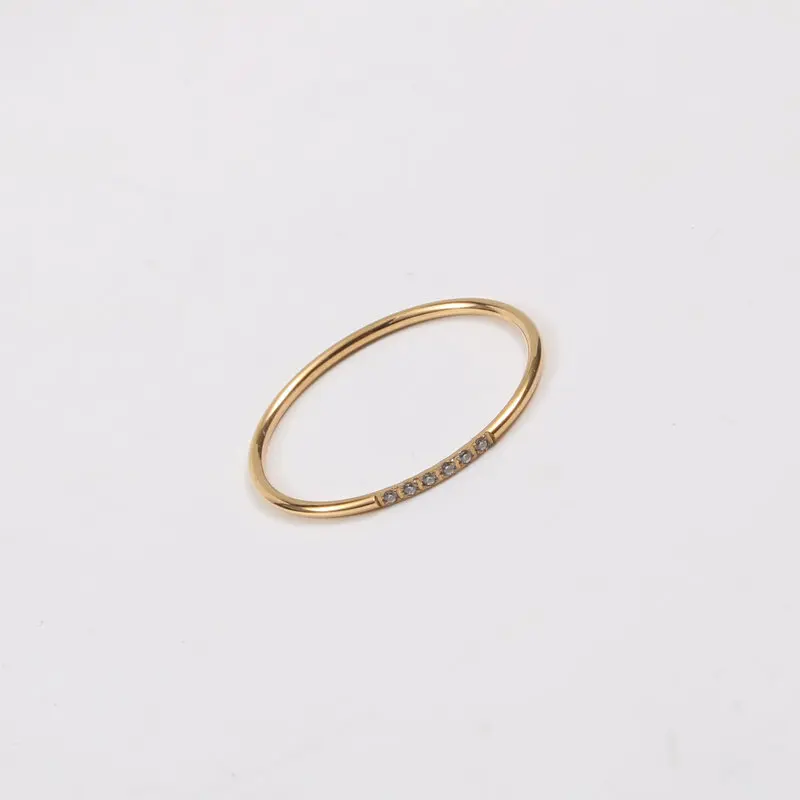 Joolim Jewelry Wholesale 18K Gold Plated Super Fine Six Zirconia Thin Stainless Steel Rings for Women Dainty Jewelry 2022
Joolim Jewelry Wholesale 18K Gold Plated Super Fine Six Zirconia Thin Stainless Steel Rings for Women Dainty Jewelry 2022